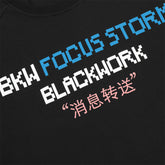 Men Long Sleeve T Shirt Fun Chinese Printed Heavy Cotton